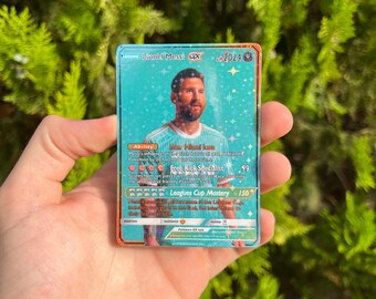 Leo Messi Inter Miami blue Pokmon style card