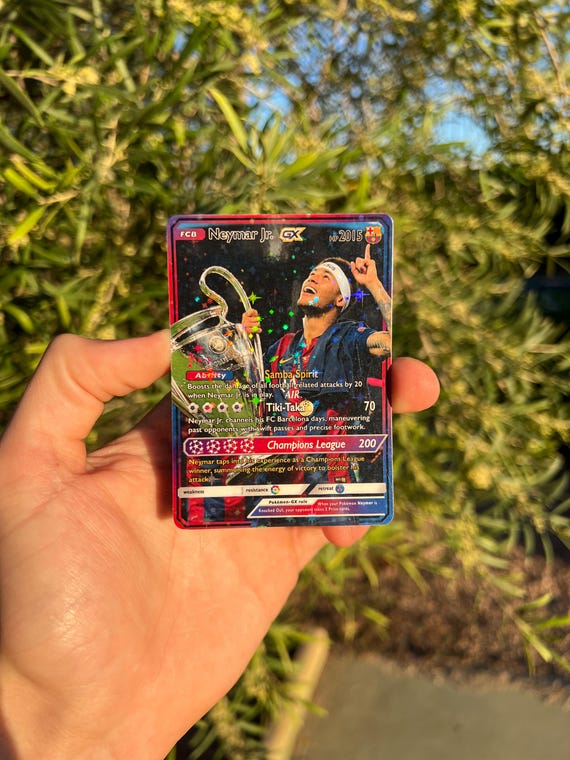 新品タグ付きFCバルセロナ ネイマールjr 値下げ可相談ください ネイマールJr. FCバルセロナ ポケモン風カード - Etsy 日本