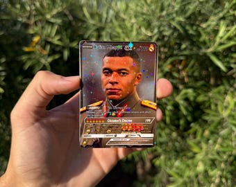 Carte de style Pokémon Dictateur Kylian Mbappé