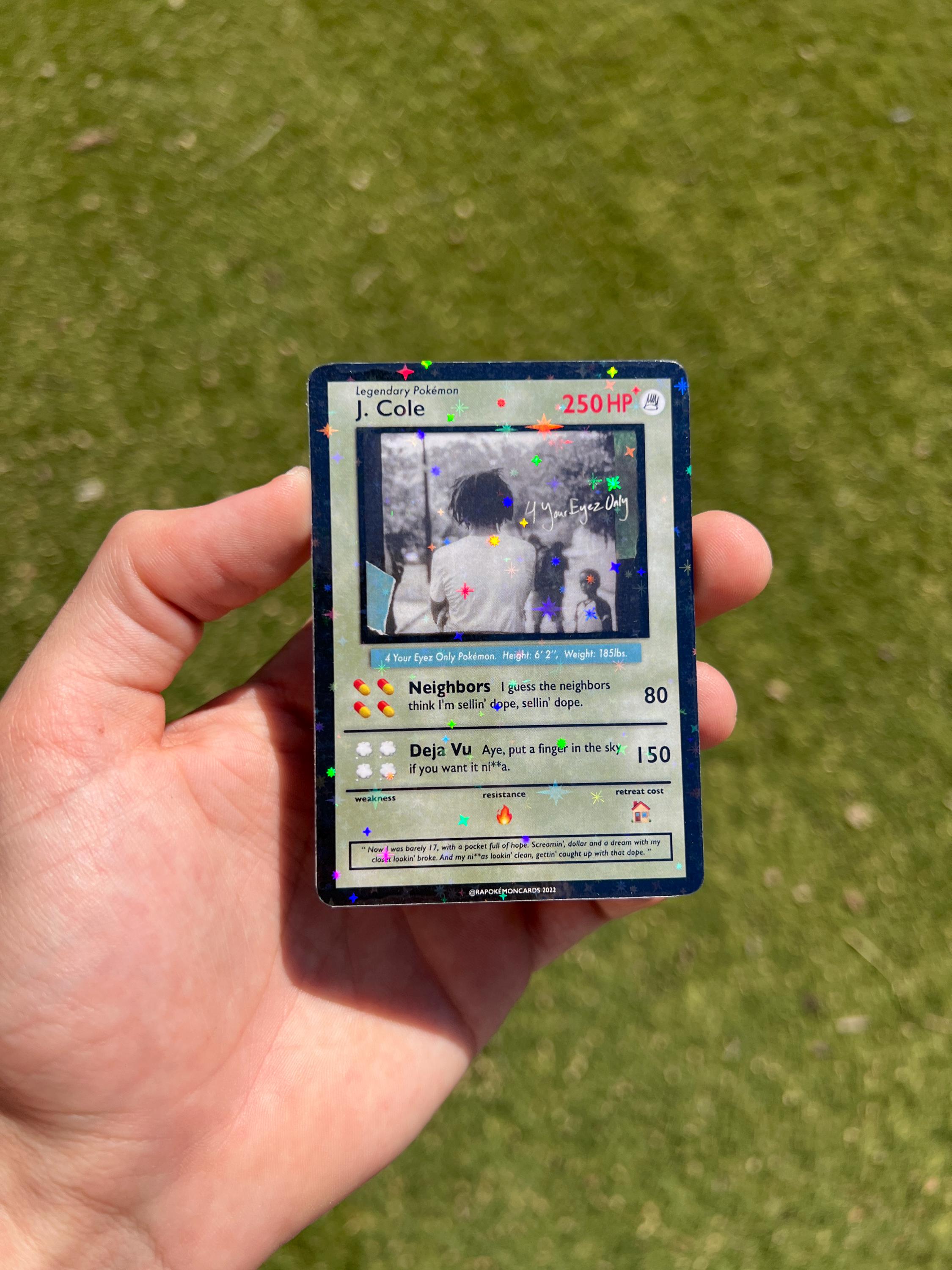 OH SO PRETTY: ジェイミー・リード J Cole 4 Your Eyez Only Pokémon Style Card - Etsy