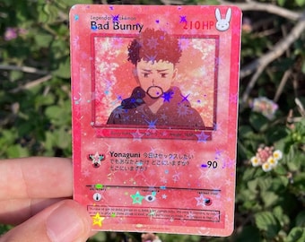 bad bunny pokemon card Bad Bunny Trainer DTMF Holographic Pokemon Card