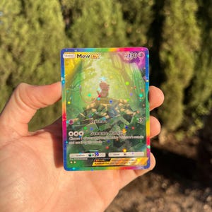 Réplica de cartão de bolso personalizado MEW Pokémon TCG