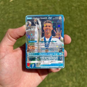 CR7 Cristiano Ronaldo Real Madrid 5 Champions Pokémon estilo carta GX