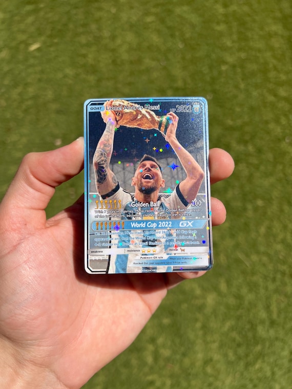 Carta estilo Pokmon del Mundial de Leo Messi Carta estilo Pokmon del Mundial de Leo Messi