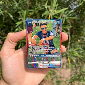 Désiré Doué PSG Gruppenspiel in Pokémon-Stil Karte PX