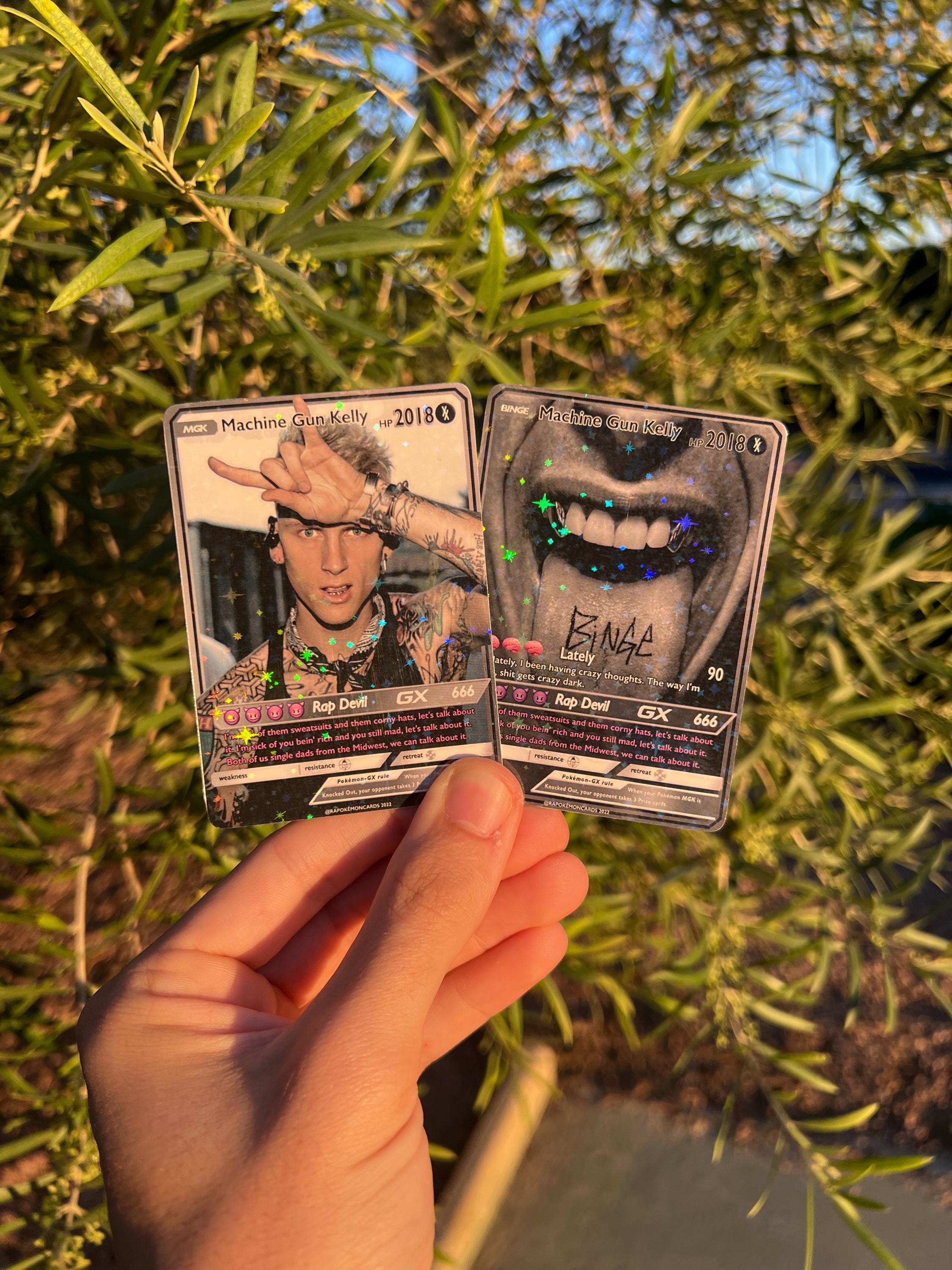 MGK Binge & Rap Devil Pokémon Style Cards PACK XX - Etsy