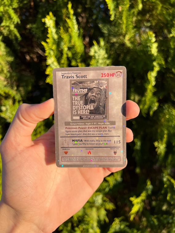 travis scott pokemon card Travis Scott DYSTOPIA Pokémon style cards