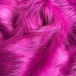 Shaggy Light Purple Faux Fur Fabric by the Yard – Soft, Fluffy & Long Pile Plush Material – DIY Crafts, Costumes