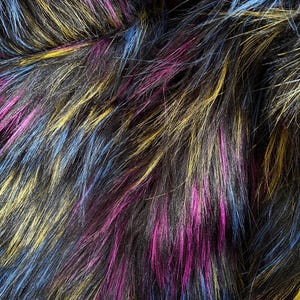 New! Colorful Luxe Vegan Animal Long Pile Plush Material – DIY Crafts, Costumes &  Faux Fur Fabric by the Yard