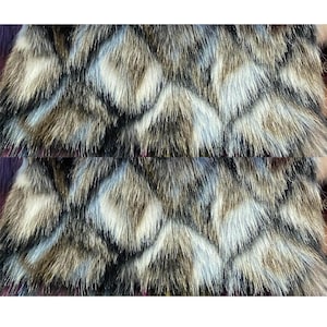Bunter Luxus Kunstpelz Stoff Schüttware - weich, flauschig & langflor Plüsch-Material - DIY Handwerk, Kostüme