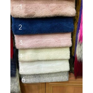 6 FARB-OPTIONEN! Bunny Luxus Pelzimitat Stoff Massenware - weich, flauschig & Plüsch Material - DIY Handwerk, Kostüme