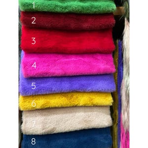 8 FARB-OPTIONEN! Bunny Luxus Pelzimitat Stoff Massenware - weich, flauschig & Plüsch Material - DIY Handwerk, Kostüme
