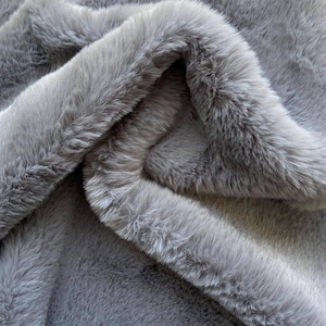 100% Wolle, Kaninchen Fell Stoff Massenware - weich, flauschig & langflorig Plüsch-Material - DIY Handwerk, Kostüme