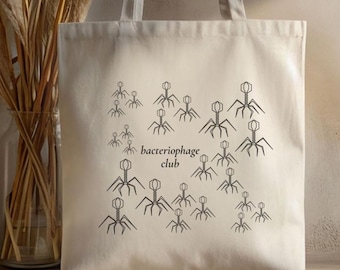 Bacteriófago, Bolsa de Biología, Arte con Virus, Regalo de Microbiología, Inmunología, Humor Científico, Bolsa de Ciencia Stem, Amante de la Ciencia, Bolsa de Profesor de Ciencias
