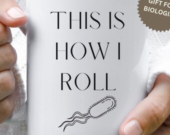 Taza divertida de microbiología, regalo científico, taza para microbiólogos, regalo para estudiantes de biología, taza con humor de laboratorio, taza con chiste sobre bacterias, taza de café de cerámica