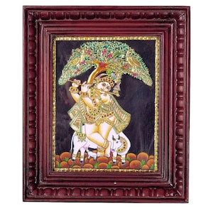 Venugopal Tanjore Painting Krishna - Original art
