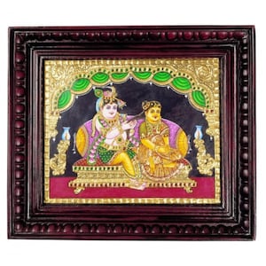 Radha Krishna Tanjore Painting - Original art