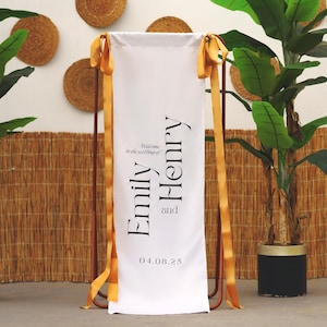 Modern Wedding Welcome Sign, Personalized Fabric Wedding Sign, Modern Welcome Banner, Fabric Wedding Welcome Sign, Fabric Welcome Sign