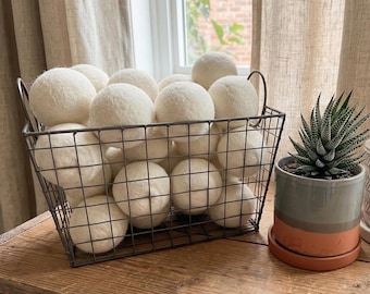 Drogerballen van biologische wol | Herbruikbare natuurlijke wasverzachter, zero waste wasbenodigdheden