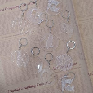 HARRY POTTER Keychains 17 Models Vector Laser Cut