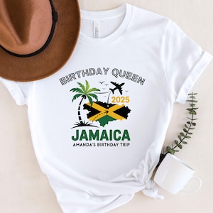 Jamaica Birthday Trip Shirt, Personalized Birthday Queen Tee, Custom Name Birthday Crew Shirt, Island Party Shirt, Birthday Squad Tee