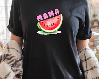 Födelsedagströja med en melon, vattenmelon-outfit för första året, matchande familjefesttröjor med melon, mamma-dada-tröja för första året