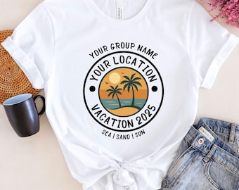 Custom Family Vacation Shirt, Personalized Summer Trip Shirt, Matching Family Vacation Tee, Custom Travel Shirt, Group Vacation Shirt