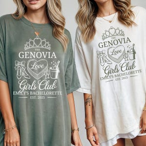 Comfort Colors Genovia Shirt, Personalized Bachelorette Tee, Bach Party Shirt, Custom Bridal Party Tee, Gift for Bride, Group Bach Shirt