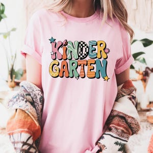 Kindergarten Teacher Shirt, Kinder Crew, Back to School Tee, Pre-K Teacher Shirt, Kinder Garten Gift, Comfort Colors Shirt, Teacher Gift