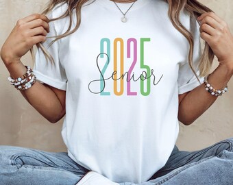 Senior 2025 Shirt, Class of 2025 Shirt, Retro Senior Tee, Graduation Shirt, 2025 Senior Gift, Senior Year Shirt, Vintage Senior 2025 Tee