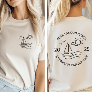 Personalized Family Beach Vacation Shirt, Summer 2025 Family Trip Tee, Custom Matching Family Name Shirt, Beach Vacation T-Shirt