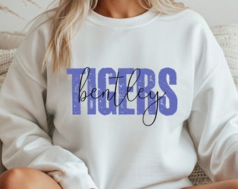 Custom School Mascot Sweatshirt, Personalized Team Spirit Shirt, Game Day Outfit, Cheer Squad Shirt, Girly Mascot Tee, Back to School Gift
