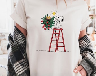 Charlie Brown Snoopy Christmas Sweatshirt, Christmas Tee, Cute Retro Holiday Gift for Peanuts Fans