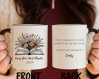 Taza de jubilación personalizada, regalo de jubilación personalizado para mujeres, taza de café para maestros o jefes, regalo de jubilación, taza para compañeros de trabajo que se van