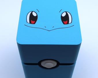 Squirtle Top Loader Deck Box – Pokémon Card Holder | Fits Top Loader Trading Cards | Handmade Card Storage Case