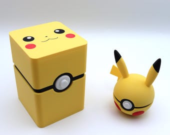 Pikachu Pokémon Gift Pack – Poké Ball & Top Loader Deck Box Set – Pokémon TCG Gift for Collectors