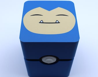 Snorlax Top Loader Deck Box – Pokémon Card Holder | Fits Top Loader Trading Cards | Handmade Card Storage Case