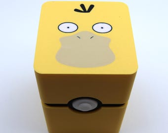 Psyduck Top Loader Deck Box – Pokémon Card Holder | Fits Top Loader Trading Cards | Handmade Card Storage Case