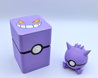 Gengar Pokémon Gift Pack – Poké Ball & Top Loader Deck Box Set – Pokémon TCG Gift for Collectors