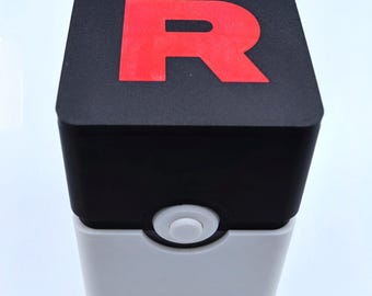Team Rocket Top Loader Deck Box – Pokémon Card Holder | Fits Top Loader Trading Cards | Handmade Card Storage Case