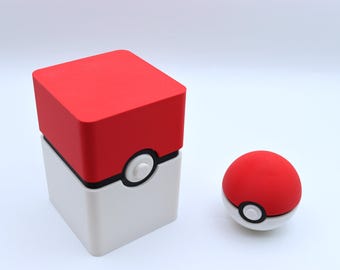 Poké Ball Pokémon Gift Pack –Poké Ball & Top Loader Deck Box Set – Pokémon TCG Gift for Collectors
