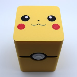 Pikachu Top Loader Deck Box – Pokémon Card Holder | Fits Top Loader Trading Cards | Handmade Card Storage Case