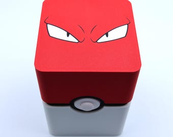Voltorb Top Loader Deck Box – Pokémon Card Holder | Fits Top Loader Trading Cards | Handmade Card Storage Case