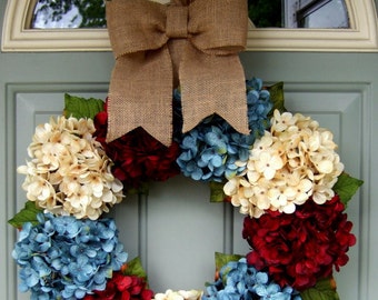 July 4th wreath - Wreath for July 4 - Americana Wreath - Patriotic Wreath