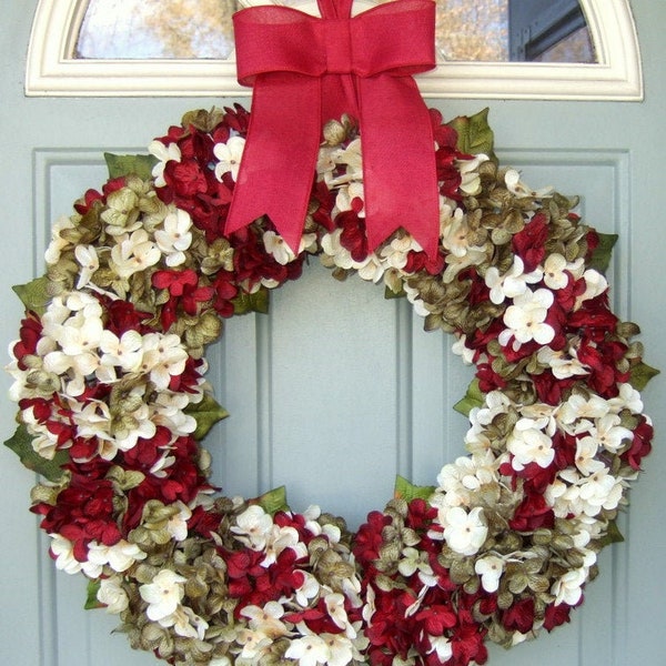 Christmas Wreath - Holiday Wreath - Red Berry Christmas Wreath