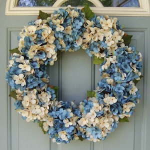 Summer Wreath - Summer Hydrangea Wreath - Summer Door Wreath