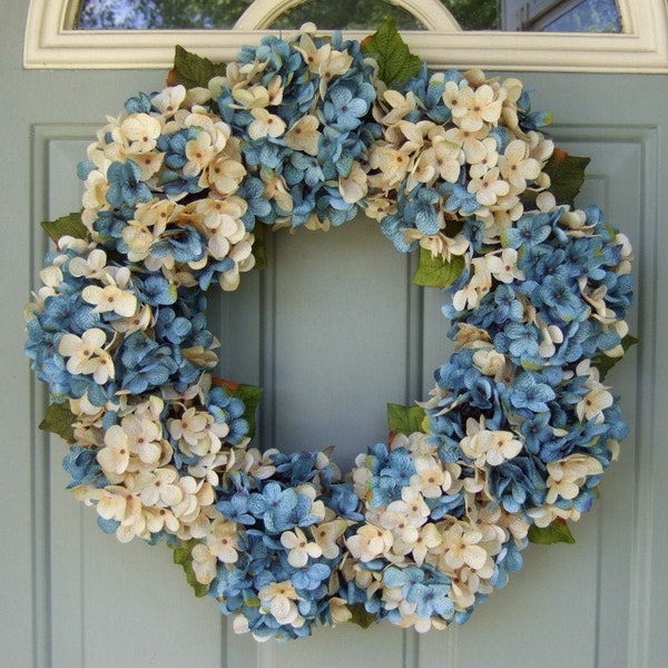 Summer Wreath - Summer Hydrangea Wreath - Summer Door Wreath