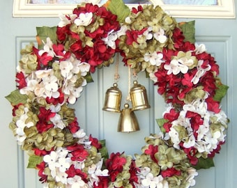 Christmas Wreath - Christmas Bell Wreath - Holiday Wreath - Holiday Bell Wreath