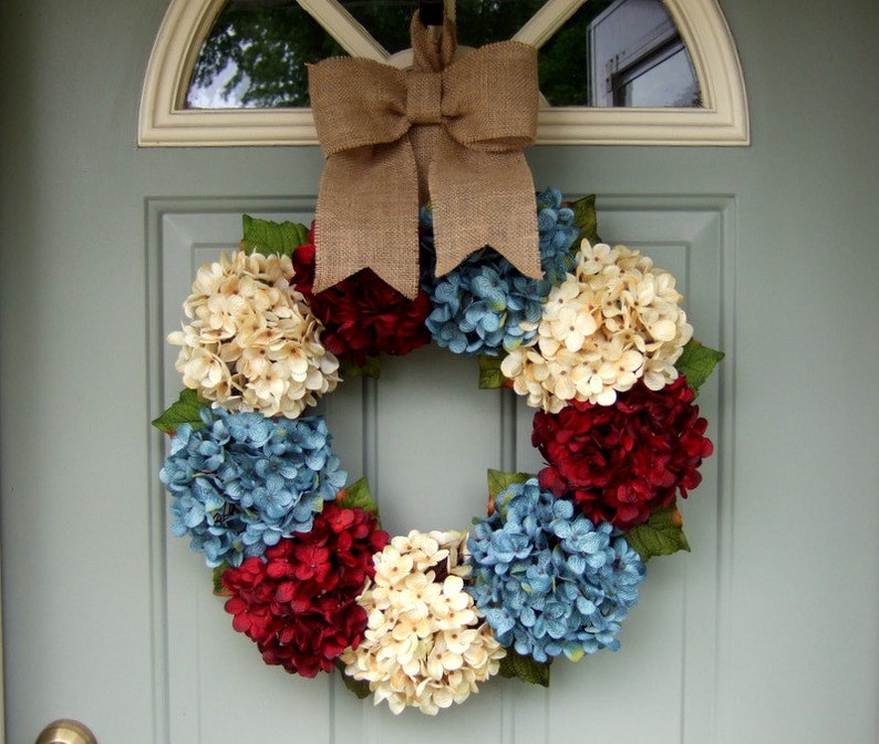 Summer Wreath Fourth of July Wreath Americana Wreath image 2