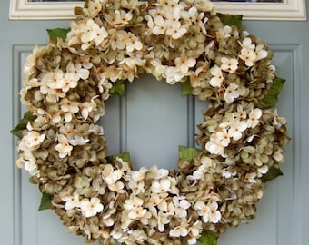 Summer Wreath - Summer Hydrangea Wreath - Summer Door Wreath